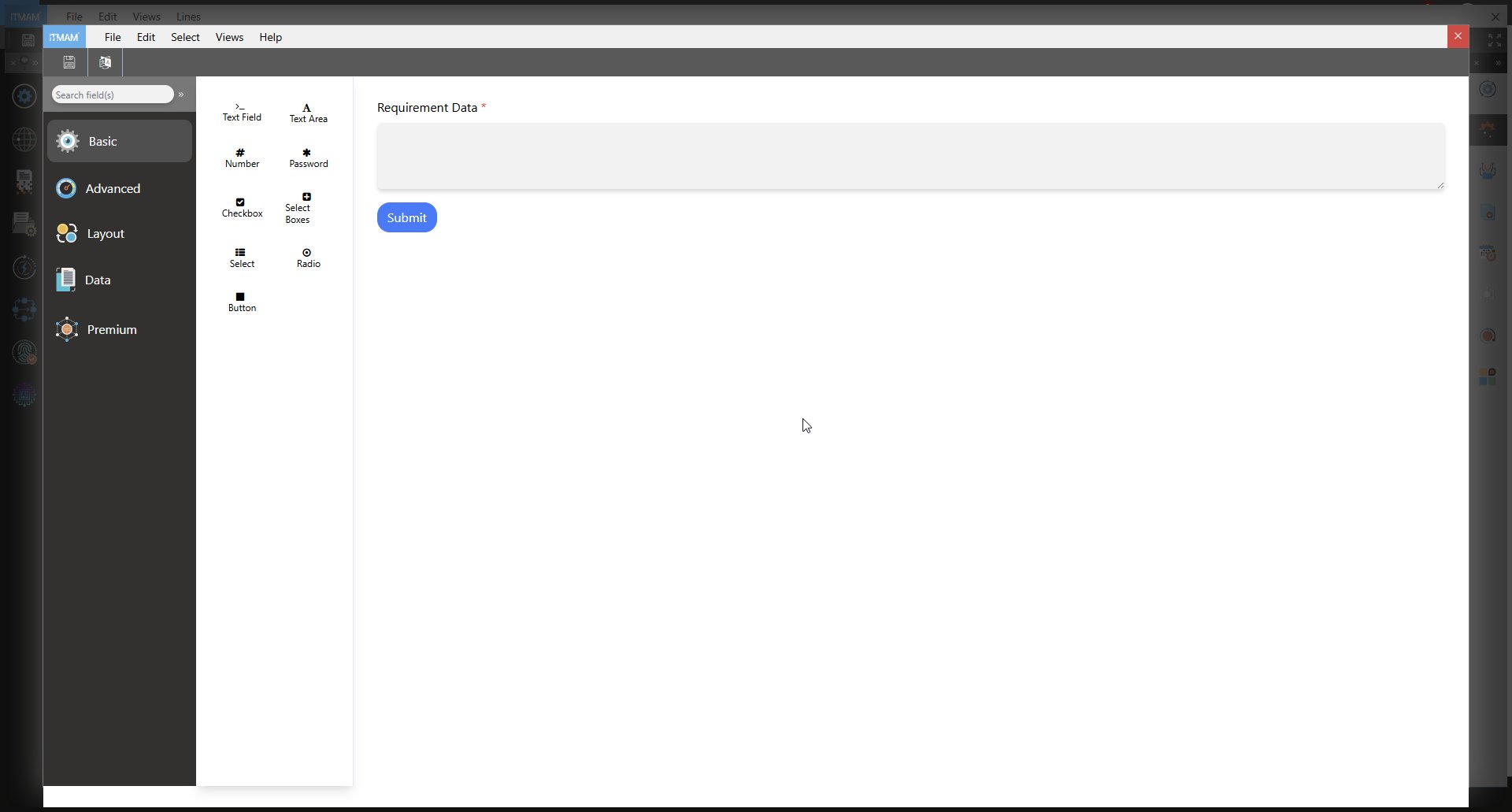 IJRA@ form builder with drag-and-drop field library and live preview